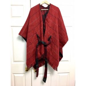 NWT - Echo Reversible Red & Black Poncho